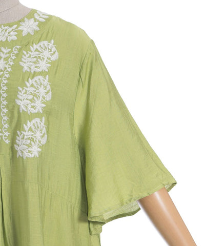 Embroidery Skipper Maxi Dress