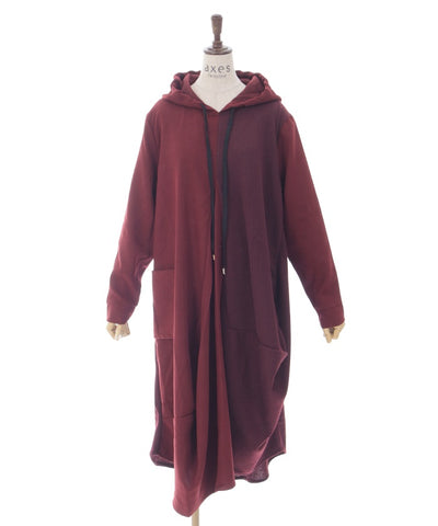 Contrast Fabric Asymmetric Hoodie Dress