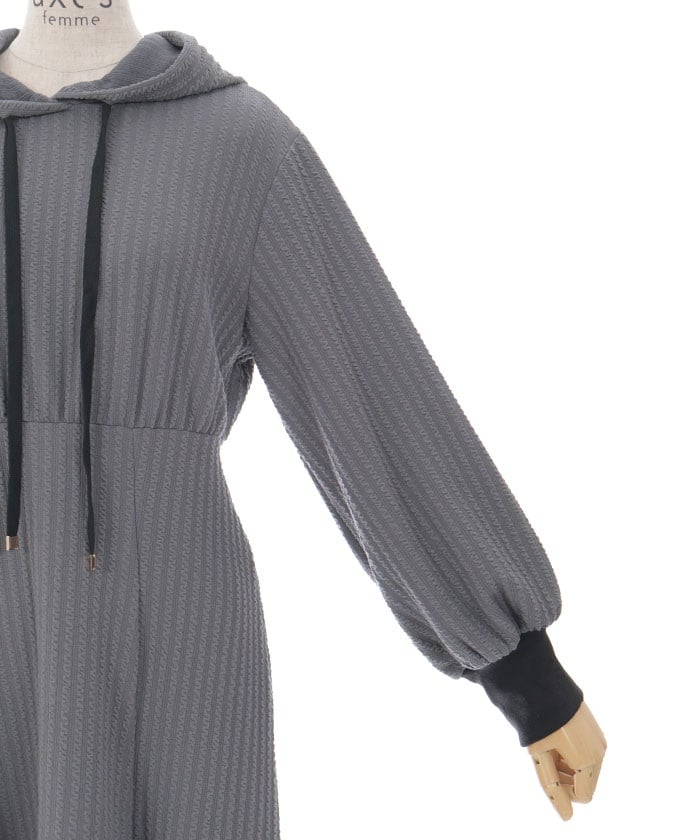 Cable Jacquard Hoodie Dress