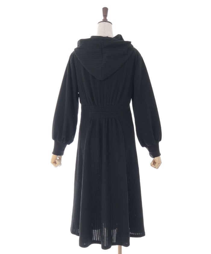 Cable Jacquard Hoodie Dress