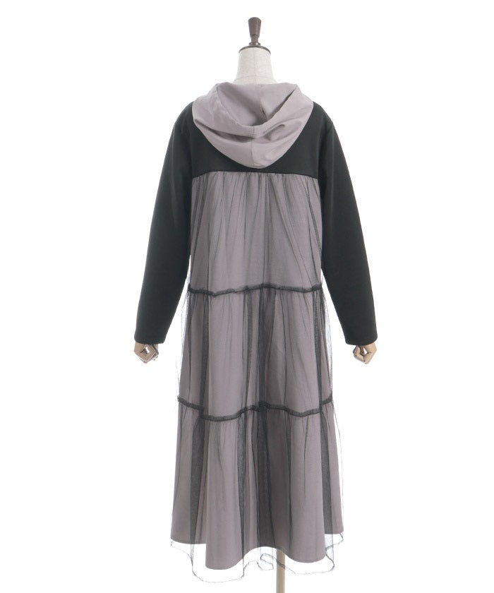 Contrast Fabric Dress