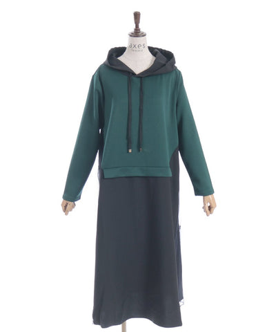 Contrast Fabric Dress
