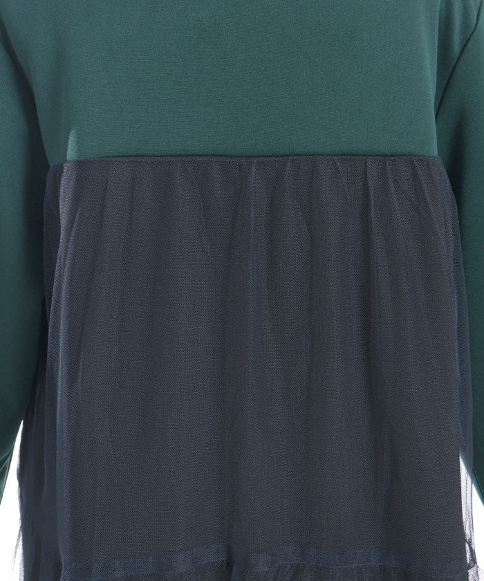 Contrast Fabric Dress