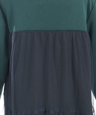 Contrast Fabric Dress