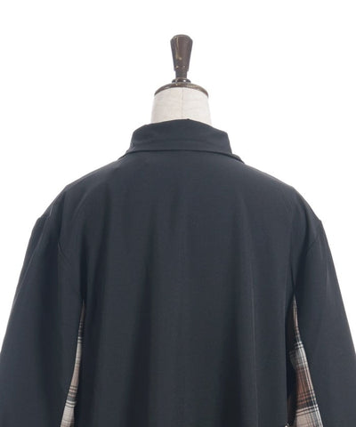 Asymmetric Pattern Panel Shirt Dress