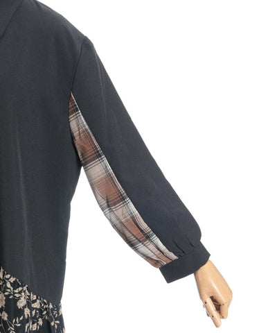 Asymmetric Pattern Panel Shirt Dress