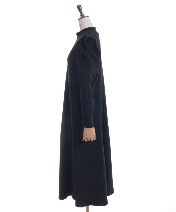 Brushed Cut Tuck Sleeve Dress