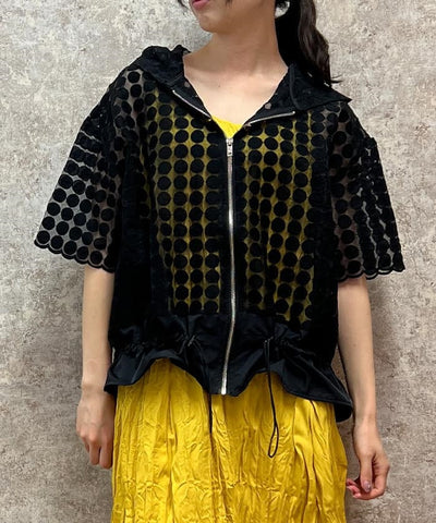 Dot Organdy Blouson
