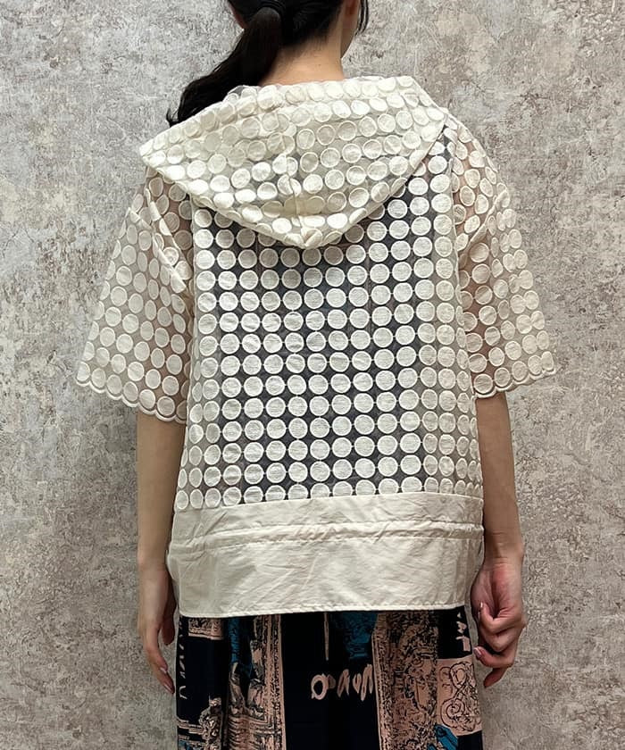 Dot Organdy Blouson