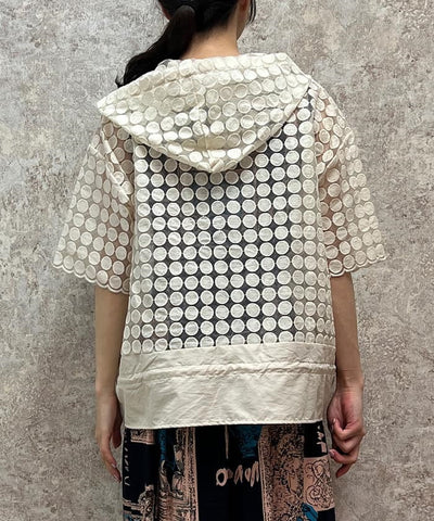 Dot Organdy Blouson
