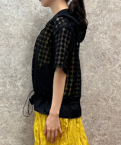 Dot Organdy Blouson