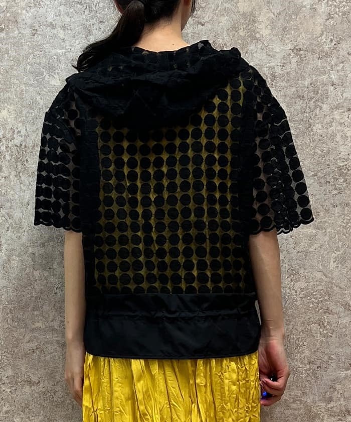 Dot Organdy Blouson