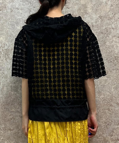 Dot Organdy Blouson