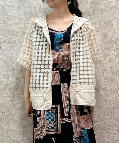 Dot Organdy Blouson