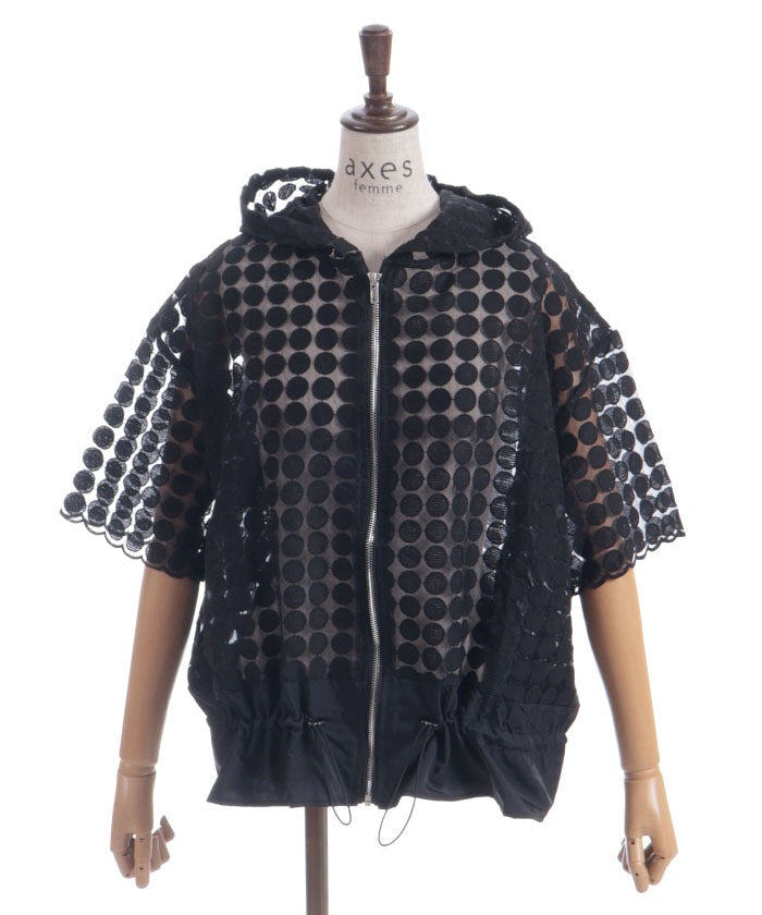Dot Organdy Blouson