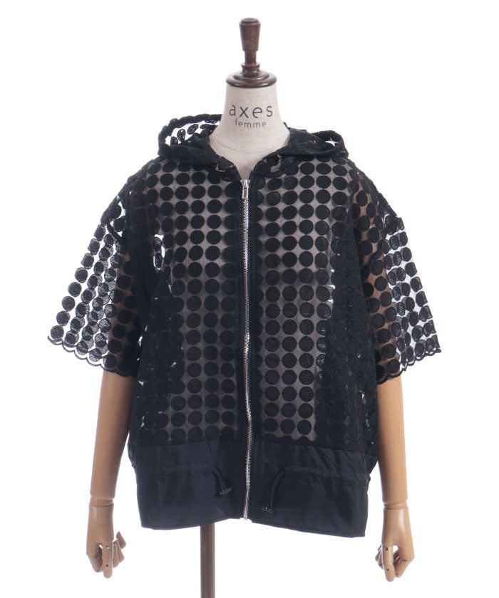 Dot Organdy Blouson