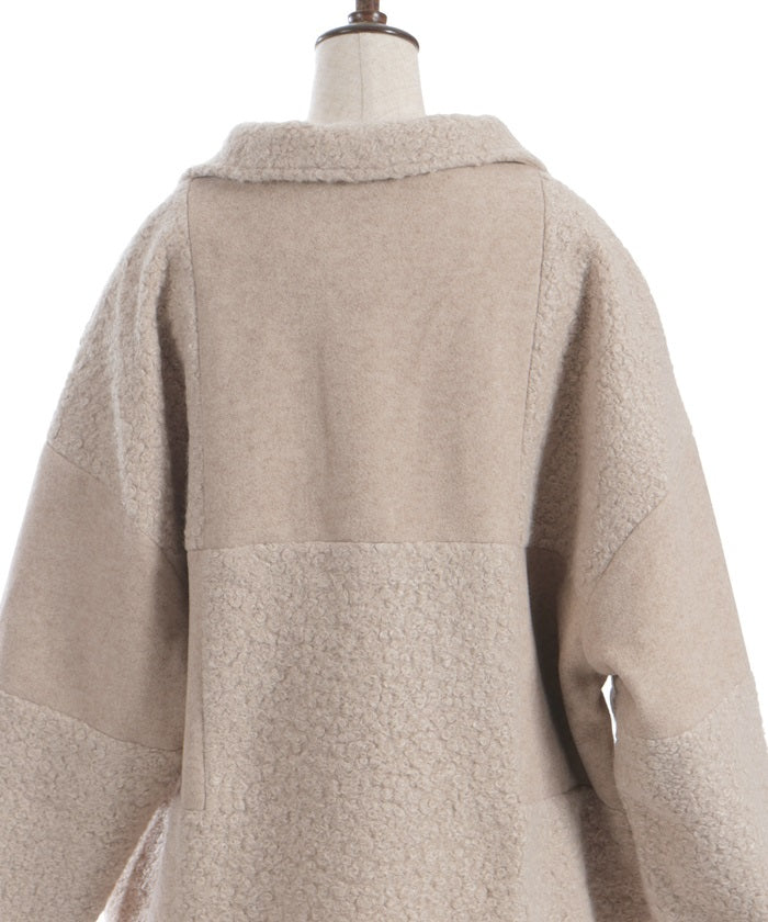 Patchwork Boa Zip Coat – axes femme from JAPAN