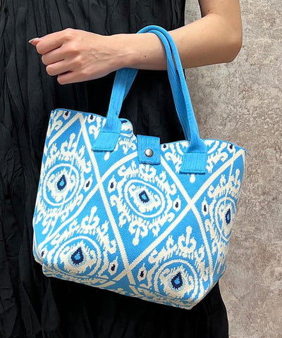 Ethnic Pattern Knit Bag