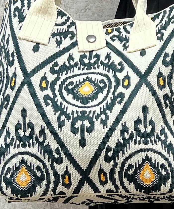 Ethnic Pattern Knit Bag