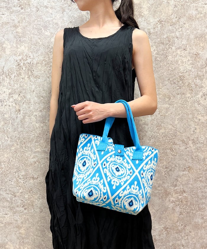 Ethnic Pattern Knit Bag