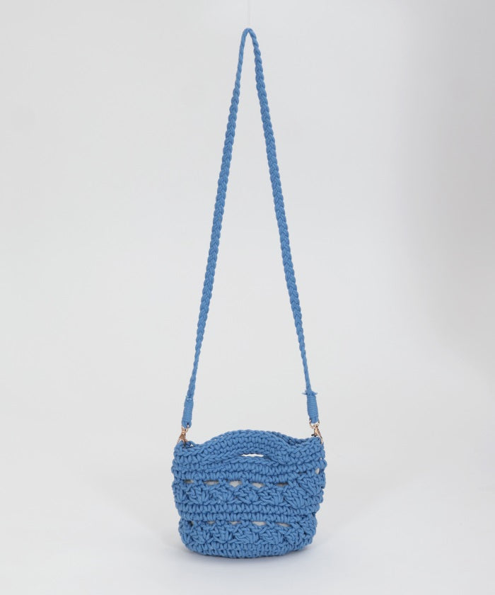 Pattern Knit Mini Shoulder Bag