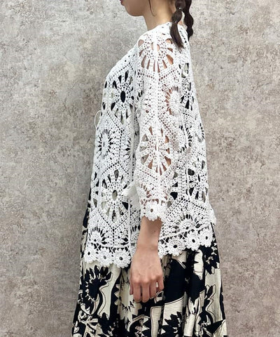 Embroidery Lace Cardigan