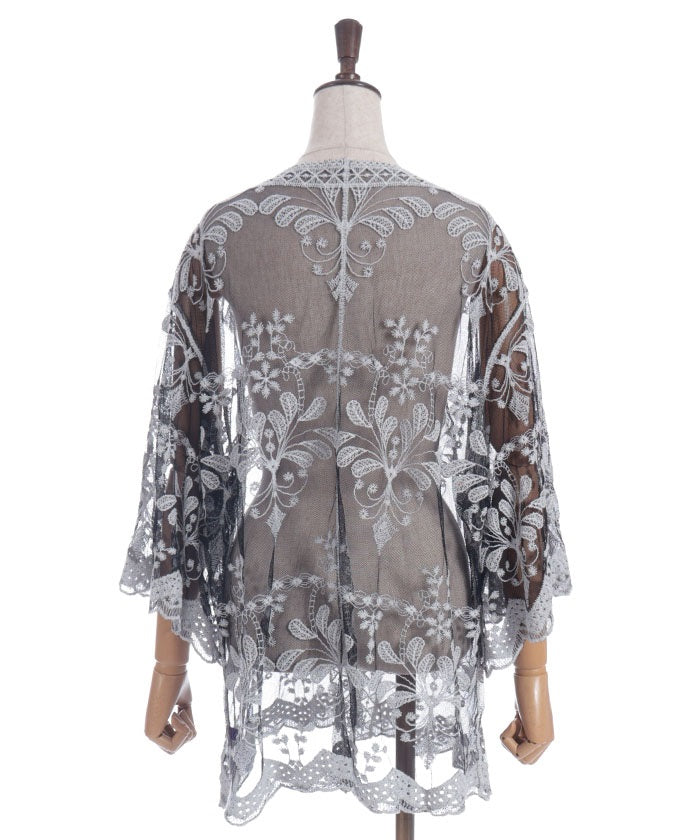 Tulle Embroidery Cardigan