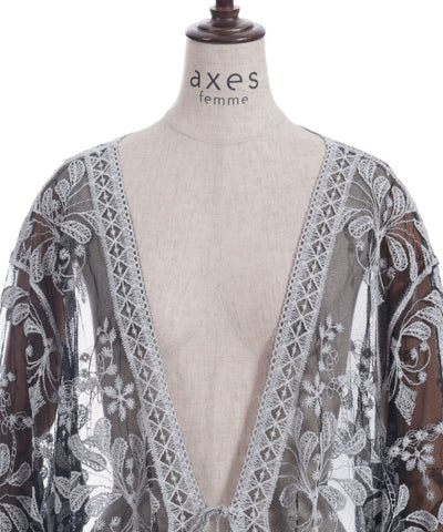 Tulle Embroidery Cardigan
