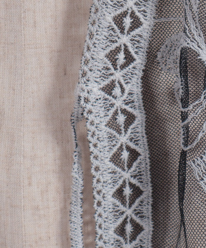 Tulle Embroidery Cardigan