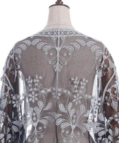 Tulle Embroidery Cardigan