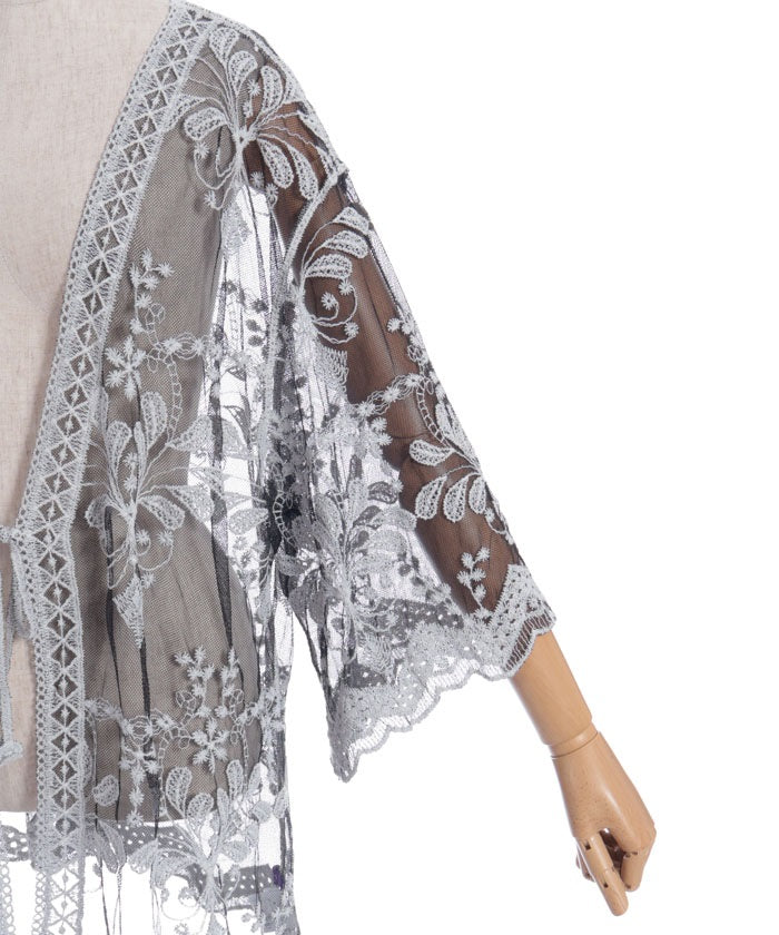 Tulle Embroidery Cardigan