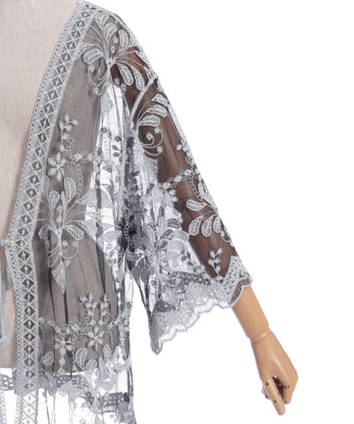 Tulle Embroidery Cardigan