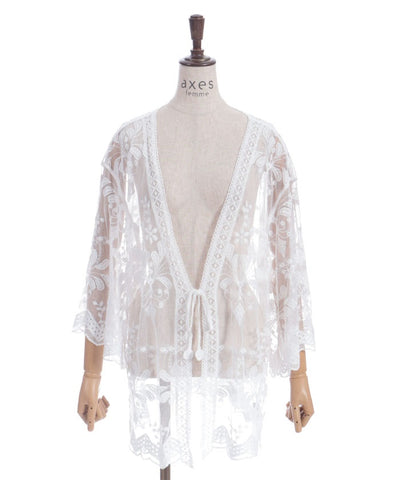 Tulle Embroidery Cardigan