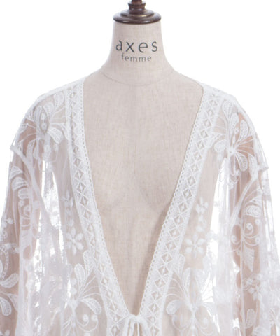 Tulle Embroidery Cardigan