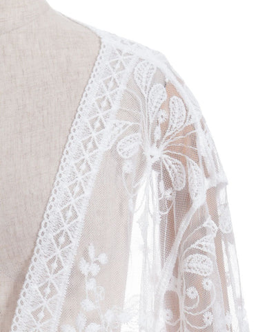 Tulle Embroidery Cardigan
