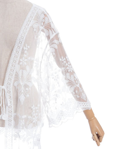 Tulle Embroidery Cardigan
