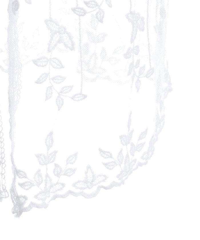 Tulle Embroidery Long Cardigan