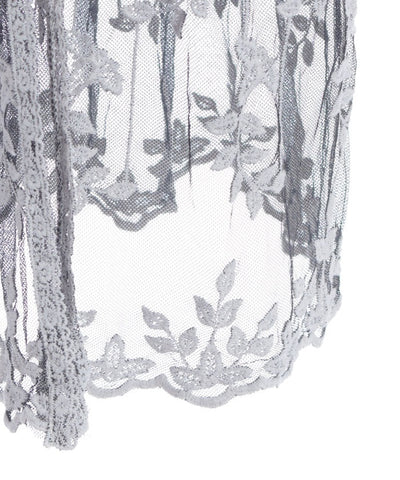 Tulle Embroidery Long Cardigan