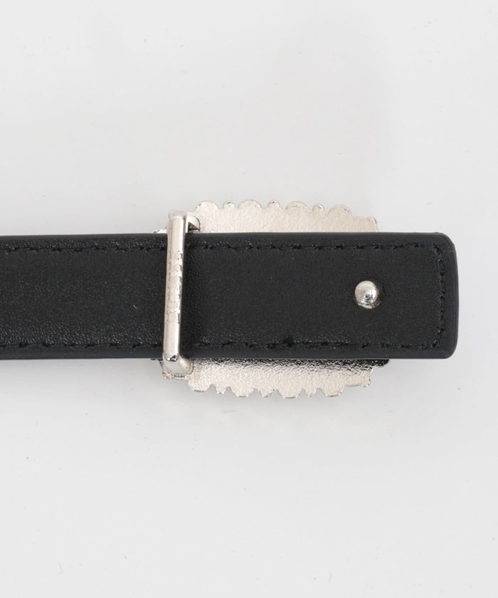 Bijoux Motif Faux Leather Thin Belt
