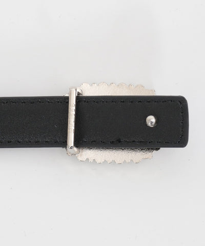 Bijoux Motif Faux Leather Thin Belt