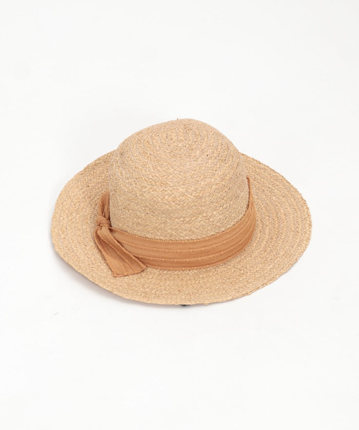 Straw Hat with Ribbon