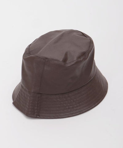 Faux Leather Bucket Hat