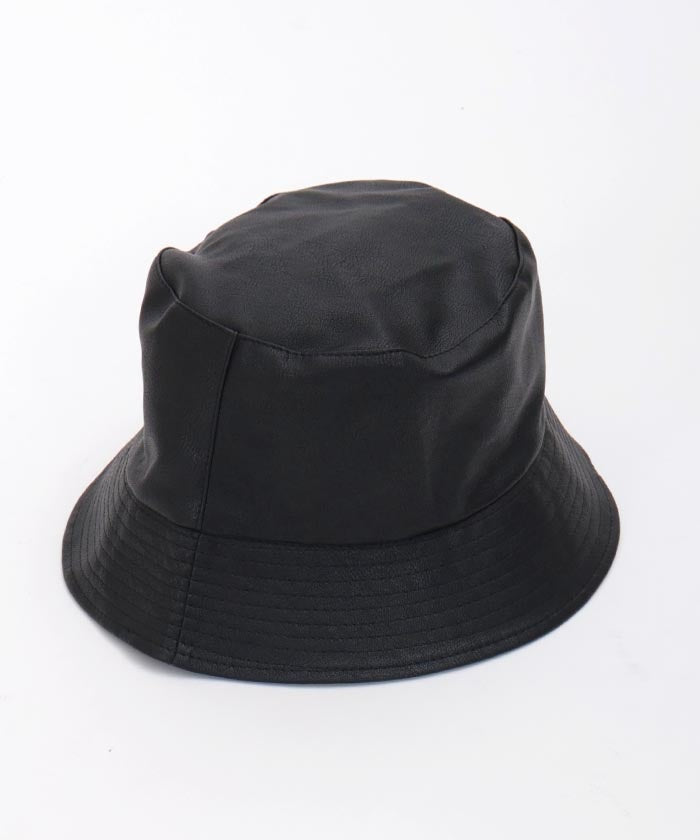 Faux Leather Bucket Hat