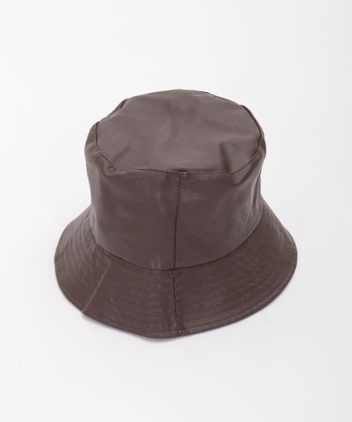 Faux Leather Bucket Hat