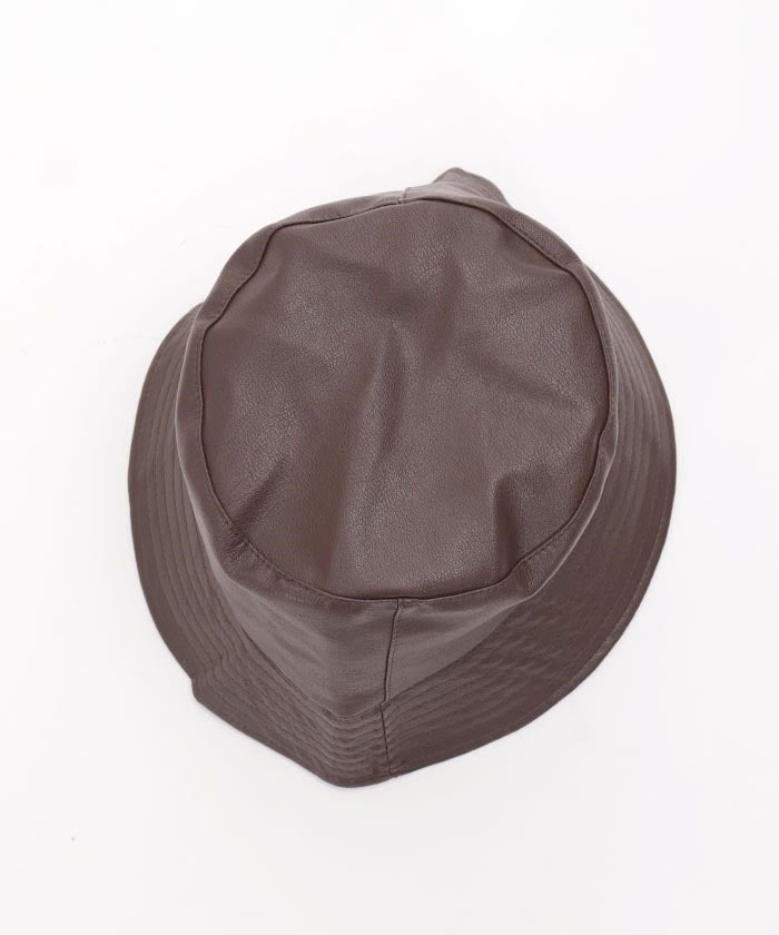 Faux Leather Bucket Hat