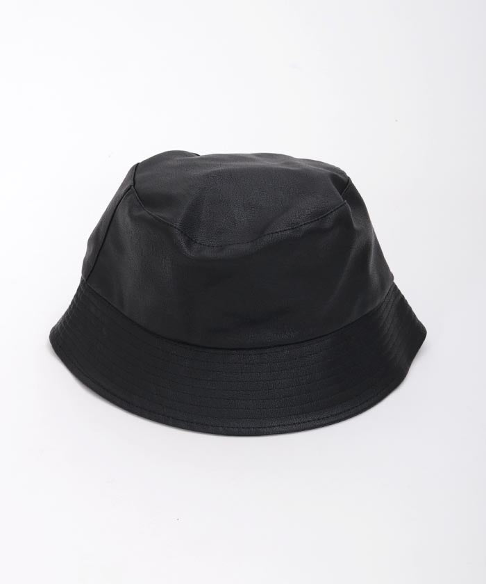 Faux Leather Bucket Hat