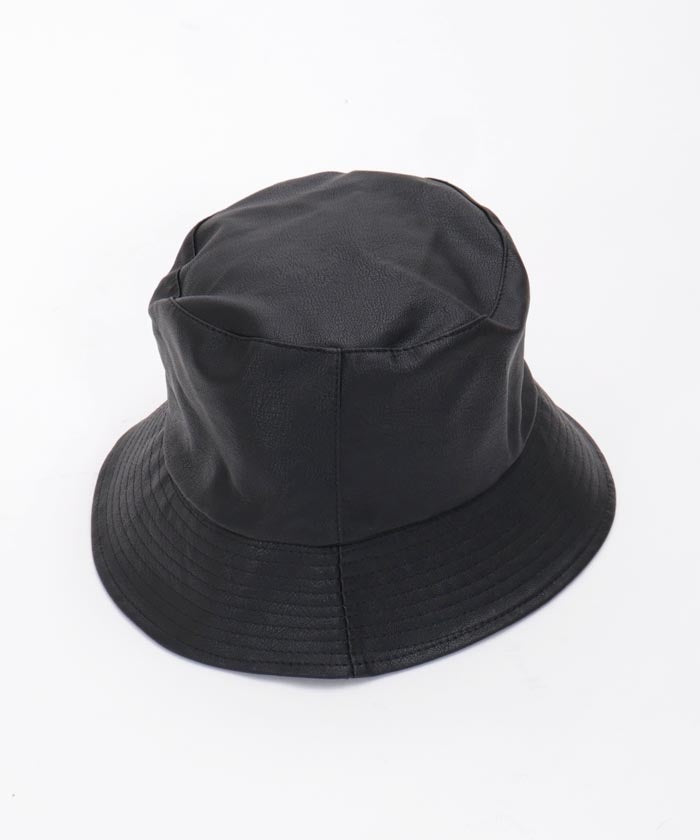 Faux Leather Bucket Hat