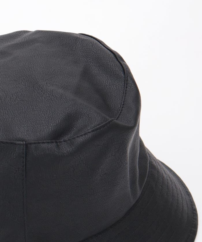 Faux Leather Bucket Hat