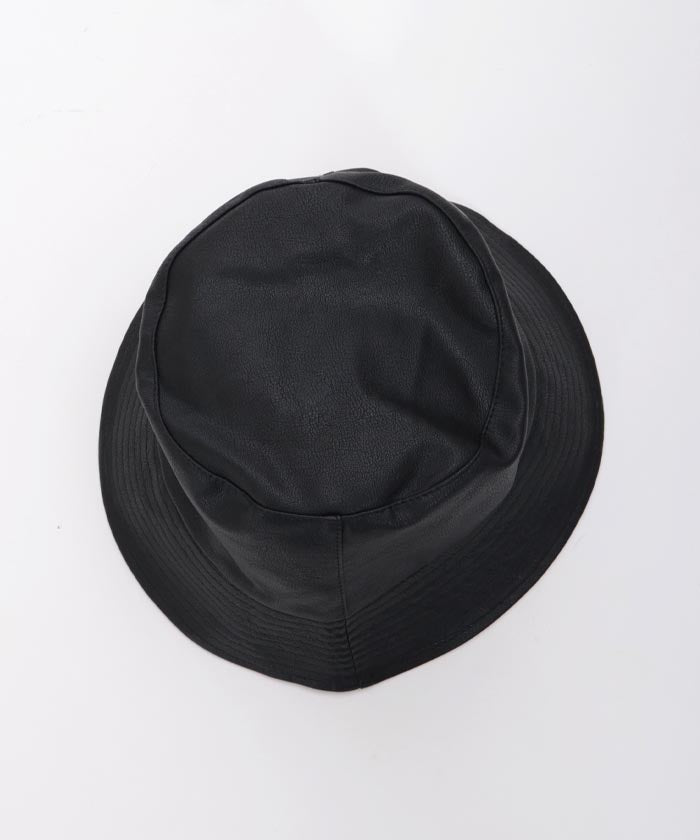 Faux Leather Bucket Hat