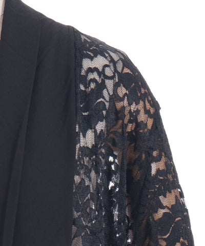 Lace Panel Long Cardigan